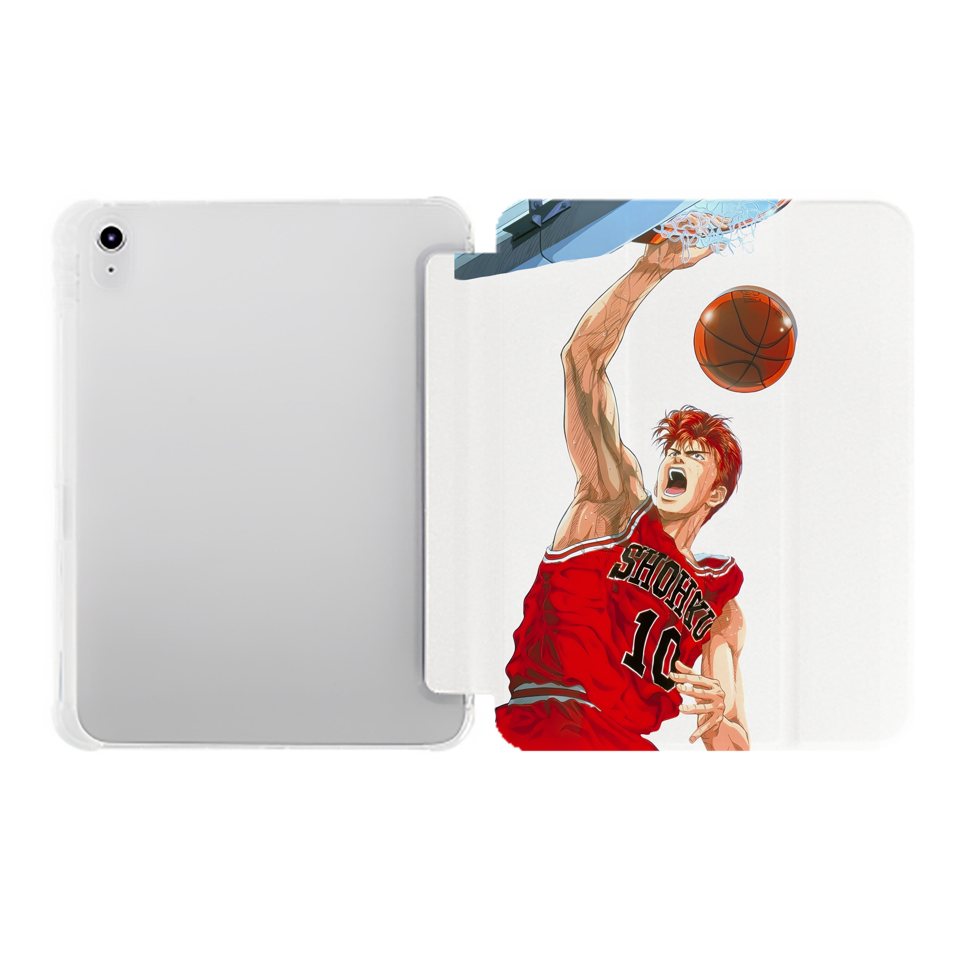 （画像用） SLAM DUNK／スラムダンク IPad ケース ペン収納付き 三つ折りスタンド PUレザー×シリコン 対応機種9.5/10.5/10.9インチ